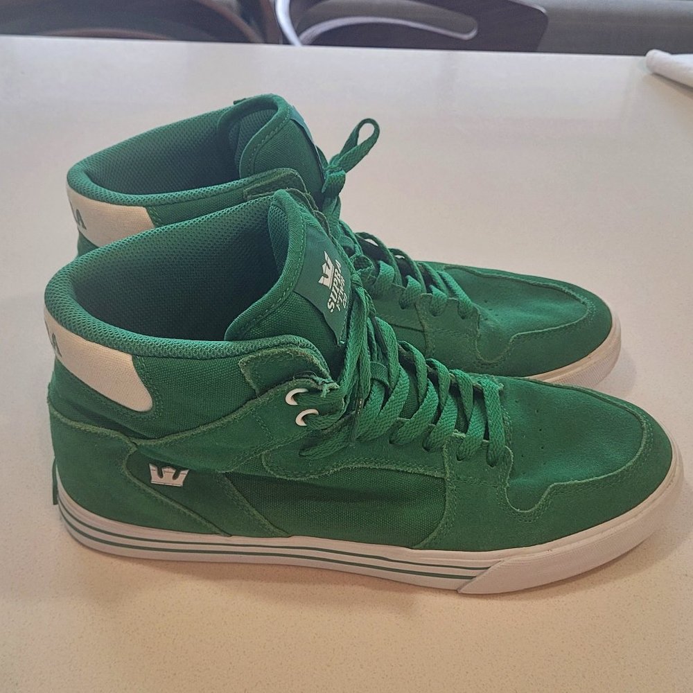 Men's Green Vaider Suede High Top